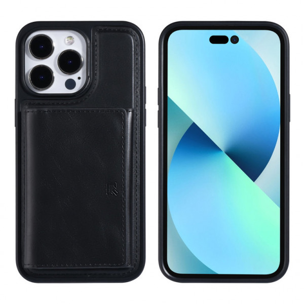UNIQ Accessory iPhone 14 Plus Hardcase Backcover - Card holder - Magnetic closure - Black