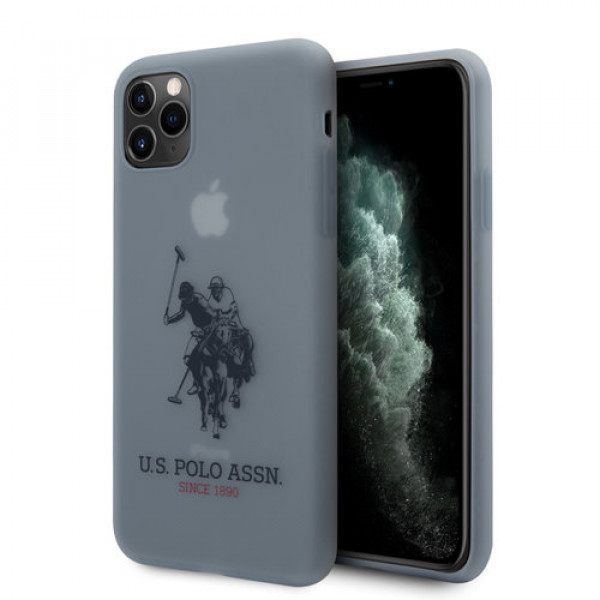 US Polo Apple iPhone 11 Pro Max Blauw Backcover hoesje - Groot paard