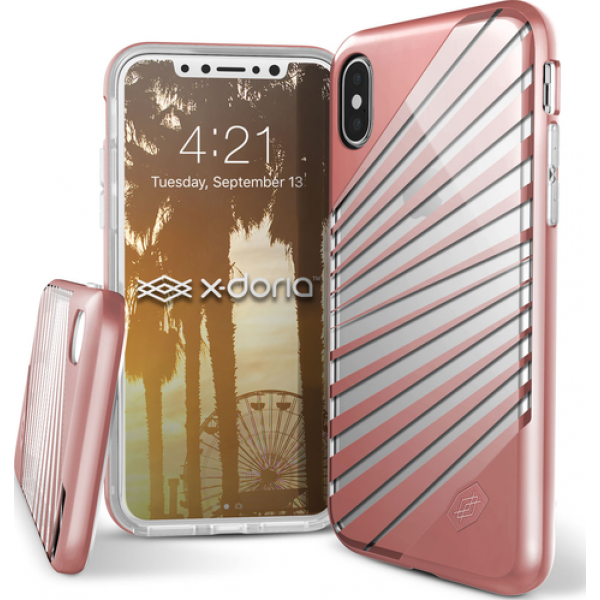 X-Doria Revel lux cover rays - goudroze - voor iPhone X/Xs