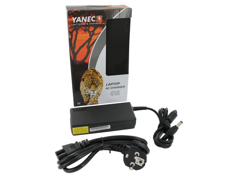 YANEC LAPTOP AC ADAPTER 90W VOOR ASUS, MEDION, PACKARD BELL, TOSHIBA 5.5X2.5 CONNECTOR