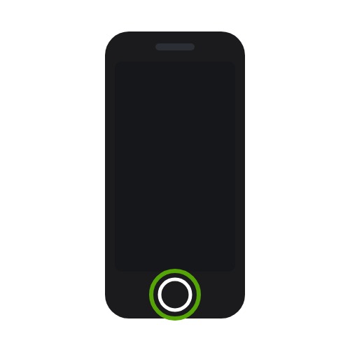 Home knop (Zwart)